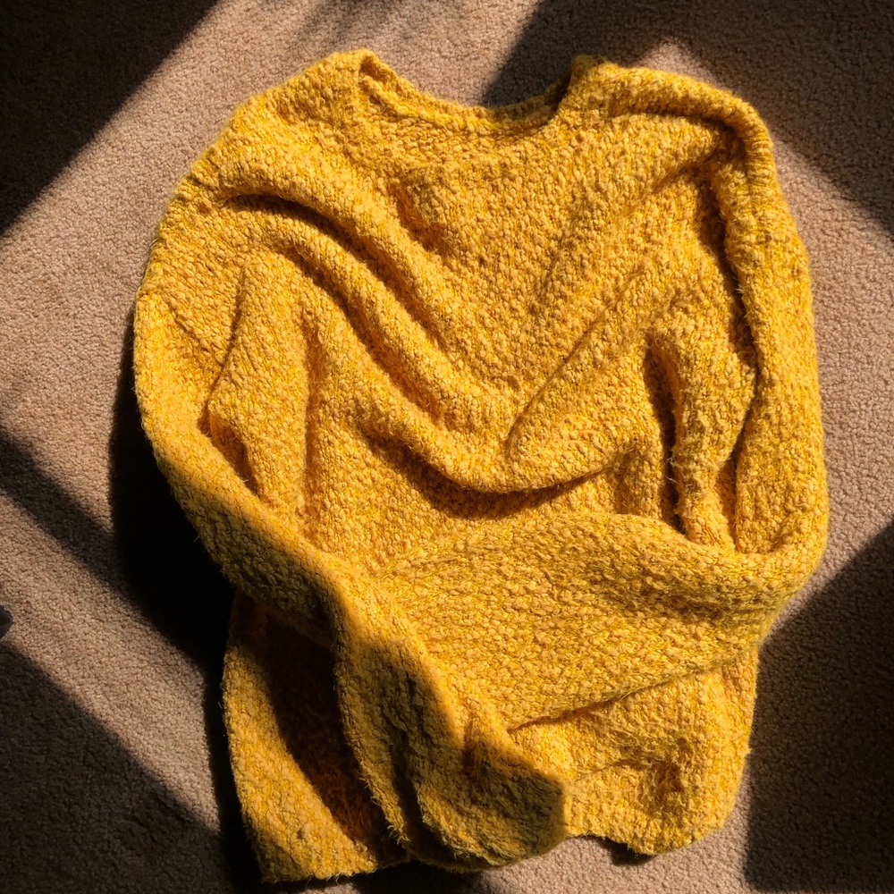 Yellow Chunky Sweater Small